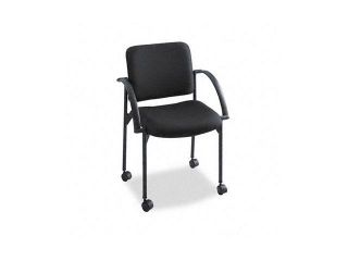 Safco 4184BL Moto Stacking Chairs, Black Fabric Upholstery, 2/Carton