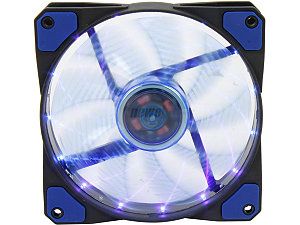 APEVIA CF12SL SBL 120mm Blue LED Case Fan w/ Anti Vibration Rubber Pads
