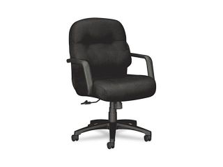 HON 2092NT10T 2090 Pillow Soft Managerial Mid Back Swivel/Tilt Chair, Black Fabric/Black Base
