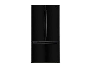 17.8 cu. ft. Counter Depth French Door Refrigerator with 3 Adjustable Glass Shelves, Humidity Controlled Crispers, Ice Maker, LED Lighting and Internal Digital Display: Black