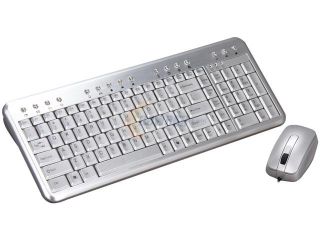 QUMAX Gemini N2AM 16 Function Keys Wired Slim Aluminum Keyboard and Mouse Combo