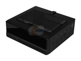 IN WIN IW BQ656T.AD80TBLR, Mini ITX case w/ AD80A7 2 T power supply, w/ external remote that has USB 2.0 and Audio(HD) ports, comes with plastic mounting bracket that can be used as a stand or mounted