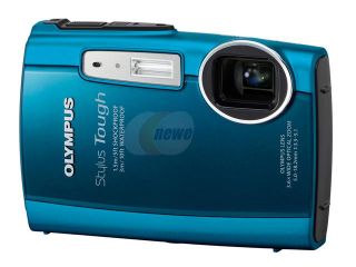 OLYMPUS Stylus Tough 3000 Blue 12 MP 3.6X Optical Zoom Waterproof Shockproof 28mm Wide Angle Digital Camera