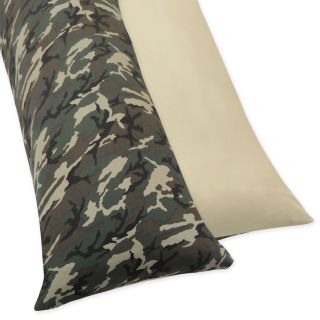 Sweet Jojo Designs Green Camo Full Length Double Zippered Body Pillow Case Cover (Green camouflageThread count 200 Materials 100 percent cottonZipper closures on both sides for easy useCare instructions Machine washableDimensions 20 inches wide x 54 i