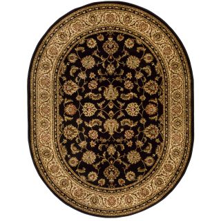 Oriental Sarouk Formal Black Area Rug (53 X 610 Oval) (PolypropyleneLatex NoConstruction Method Machine MadePile Height 0.3 inchesStyle TransitionalPrimary color BlackSecondary colors IvoryPattern OrientalTip We recommend the use of a non skid pad