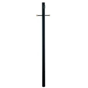 Acclaim Lighting Direct Burial Lamp Posts Collection 7 ft. Matte Black Smooth with Crossarm and Convenience Outlet Lamp Post 98BK