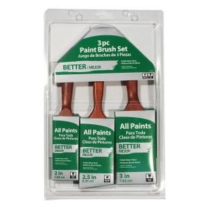 Linzer 2 in. Flat, 3 in. Flat, 2 in. Angled Sash Paint Brush Set A 1170 3