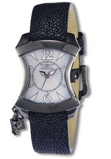 Invicta 2433  Watches,Womens Charm Black Stingray White MOP Stainless Steel, Casual Invicta Quartz Watches