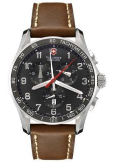 Swiss Army 241198  Watches,Mens Classic Chronograph Brown Leather, Chronograph Swiss Army Quartz Watches
