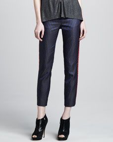 Elizabeth and James Dion Cropped Printed Trousers