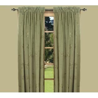 Ricardo Trading  Zurich Embroidered Sheer Panel 52W x 84L Olive