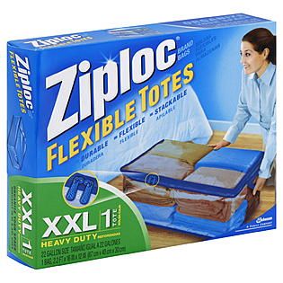 Ziploc  Flexible Totes, Heavy Duty, XXL, 22 Gallon, 1 tote