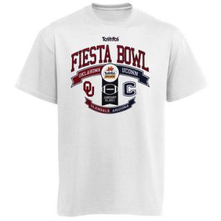 Oklahoma Sooners vs. UConn Huskies 2011 Fiesta Bowl Dueling T Shirt   White
