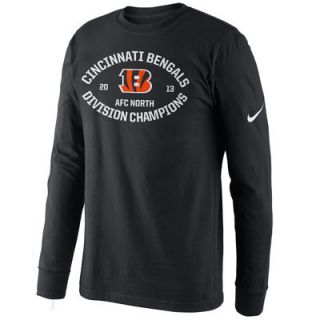 Nike Cincinnati Bengals 2013 AFC North Division Champions Long Sleeve T Shirt   Black