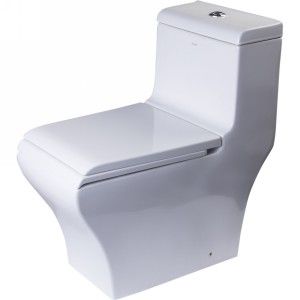 Eago TB356 Universal White   One Piece Round Bowl Toilets
