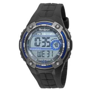  Armitron Mens 408106GMG Chronograph Black Digital Sport Watch 