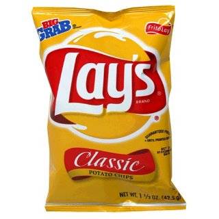 Lays Potato Chips Regular, 1.5 Ounce Large Single Serve Bags (Pack of 