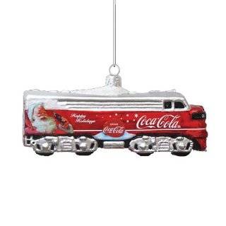 Kurt Adler 5 Inch Glass Coca Cola Train Ornament