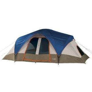   10 Feet Nine Person Two Room Family Dome Tent (Light Grey/Blue
