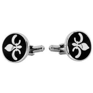 Fleur De Lis Cufflinks in Stainless Steel by Cuff Daddy