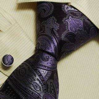   men Paisleys anniversary gifts discount silk tie cuff links set A1163