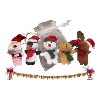 Christmas Childrens Finger Puppet Holiday Stocking Stuffer Set Santa 