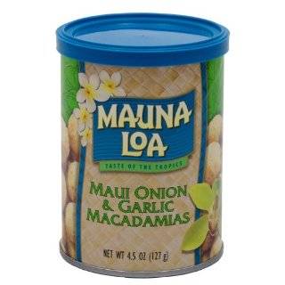 Mauna Loa Macadamia Nuts, Maui Onion and Garlic (6 Can GIFT Collection 