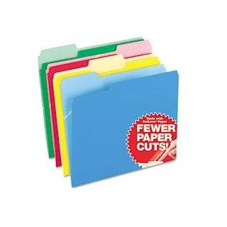 Pendaflex CutLess File Folders, 1/3 Cut, Top Tab, Letter, Assorted 
