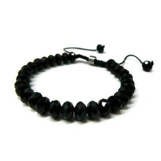  36 Inch Black Shamballa 6mm Glass Beaded Necklace Chain Jewelry