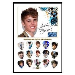   Bieber (B) New Gold Edition Guitar Pick Display With 15 Guitar Picks