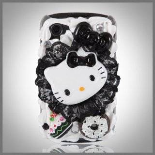 Hello Kitty Black Lace w Diamonds Treats Cake style case cover for 