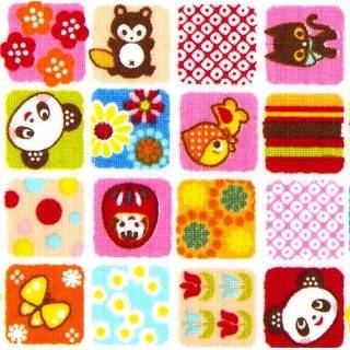   bear fabric peach blossom from Japan (Sold in multiples of 0.5 meter