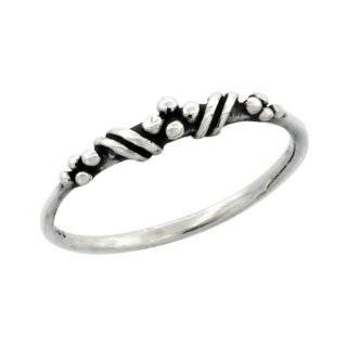 Sterling Silver Thin Stars Ring Band (Available in Sizes 6 to 10) size 