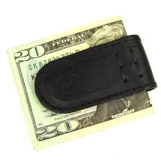  Polo Ralph Lauren Mens Black Leather Money Clip Magnet 