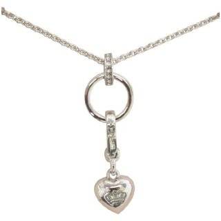 Juicy Couture Chain Charm Catcher Necklace Silver