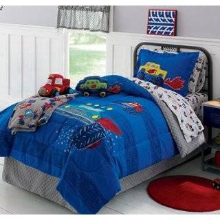 Monster Trucks Boys Full Comforter Set (8 Piece Bed In A Bag)