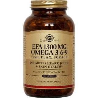  Solgar   EFA 1300mg Omega 3 6 9 Fish, Flax, Borage  120 