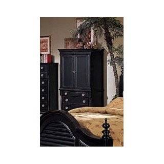  TV Armoire Stand with Silver Handles Espresso Finish 