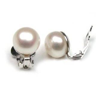    Faux Pearl Stud Clip On Earring Twin Set   Ivory Pearl Jewelry