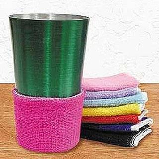 Terry Assorted Colors Beverage Drink Covers Set 8