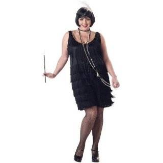  Plus Size Red Flapper Costume Clothing