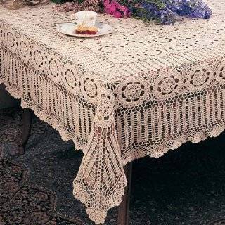   Lace Tablecloth. 100% Cotton Crochet. Ecru, 30 Inch Square. One piece