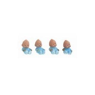   Mini Babies with Blue Trim for Favors and Decorations   Pkg of 24