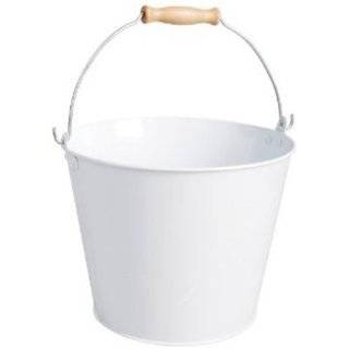  Metal Bucket with Handle   Solid Red