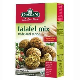 OrgraN Falafel Mix, Traditional Recipe, 7 Ounce Boxes (Pack of 8)
