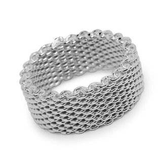  Bling Jewelry Sterling Silver Heavy Mesh Ring Jewelry