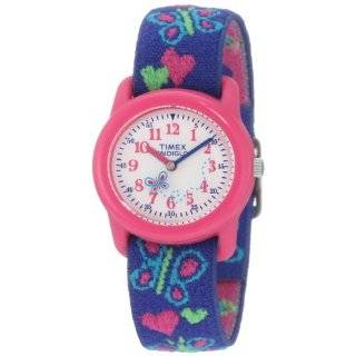 Timex Kids T89001 Hearts and Butterflies Stretch Band Watch